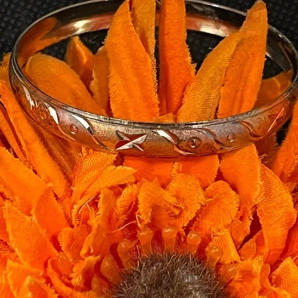 UGC Child’s TWO, 2” bangle bracelets with gold plating over bronze for kids